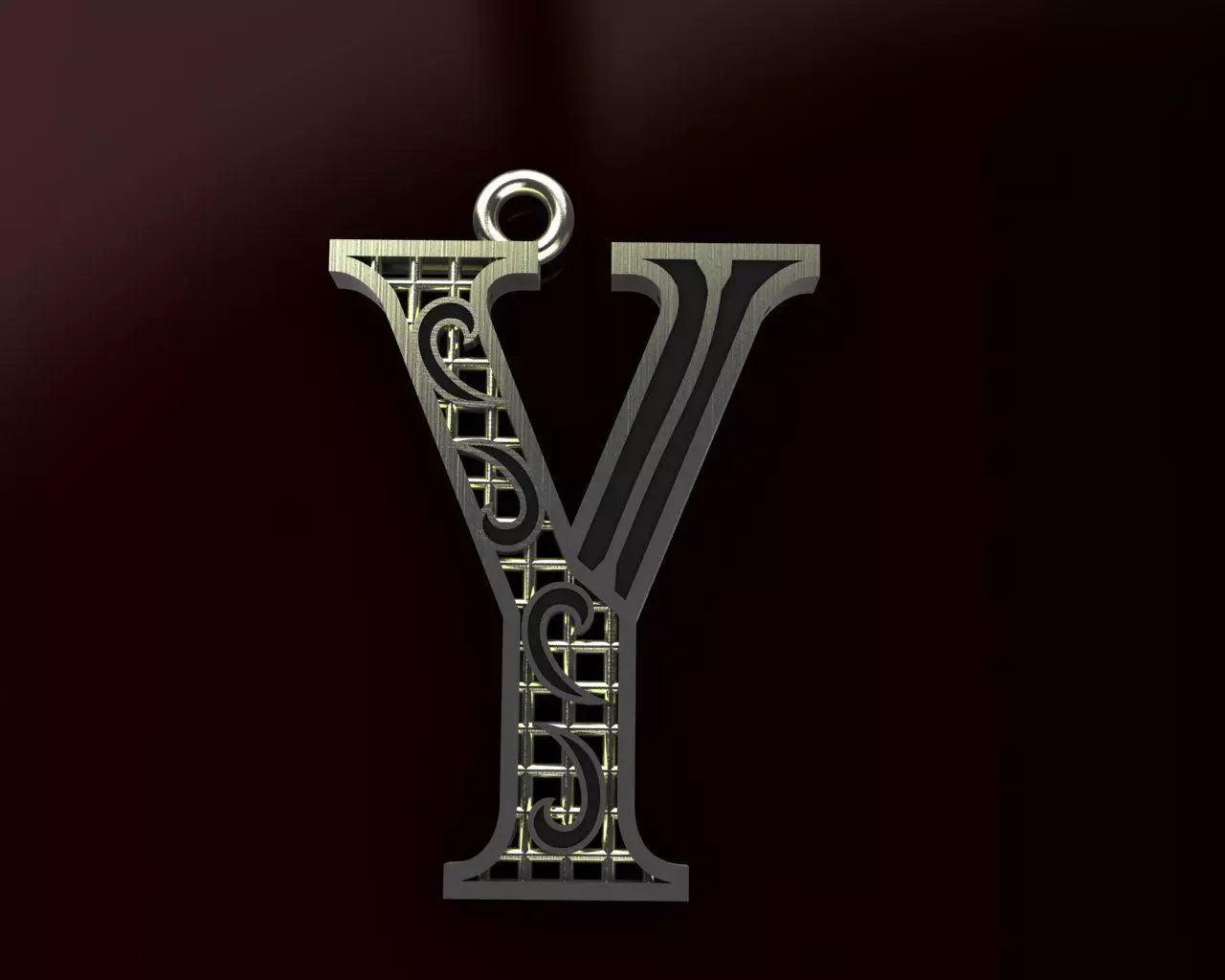 Alphabet Pendant 3D print model_0