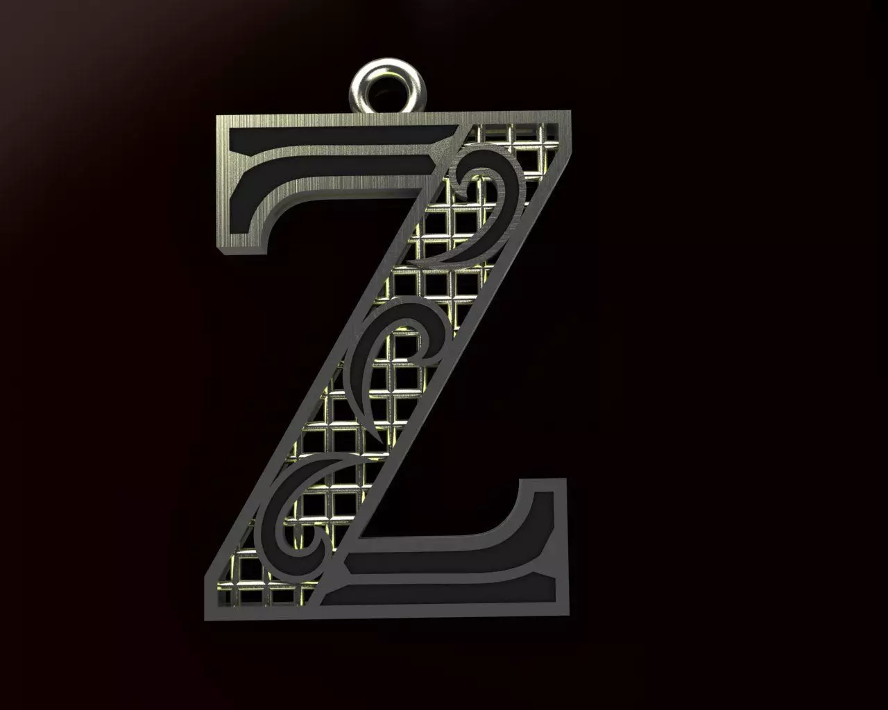 Alphabet Pendant 3D print model_0