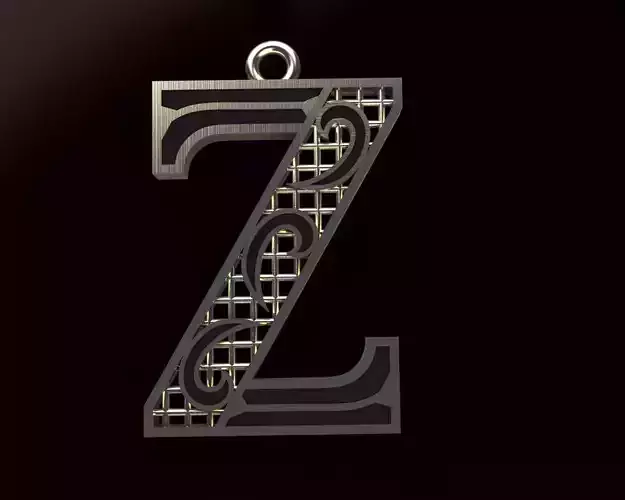 Alphabet Pendant 3D print model