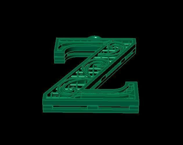 Alphabet Pendant 3D print model_4