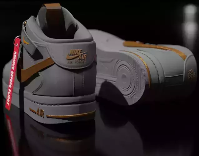 Air Force One Nike Shoes High Poly Mesh