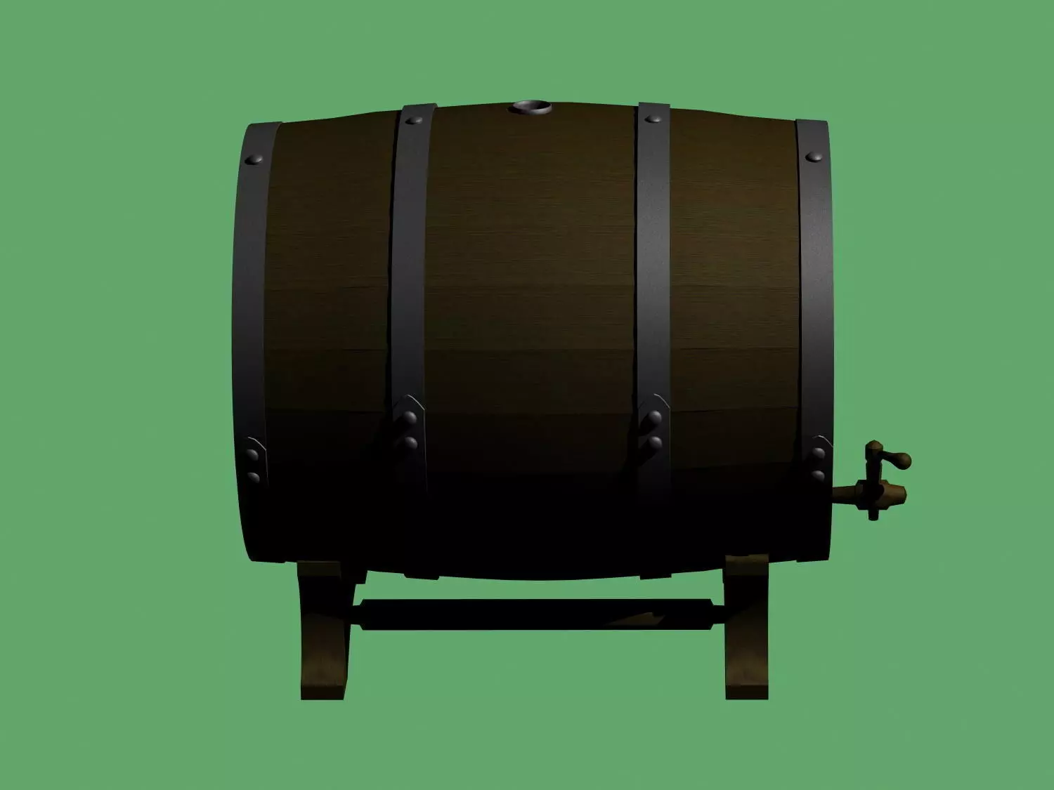 Beer keg 3D model_0