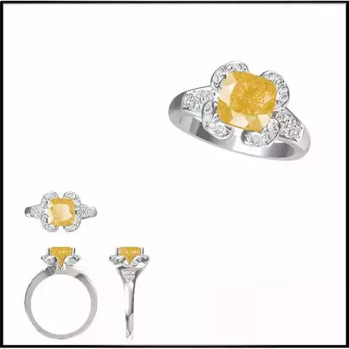 JCD Format Minimalist color stone rings cad ring design