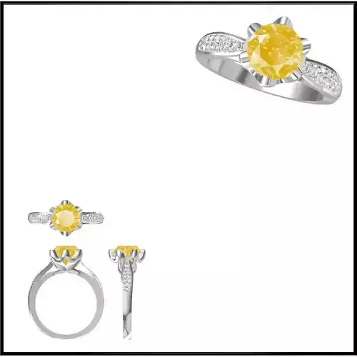 JCD Format Minimalist color stone rings cad jewellery design