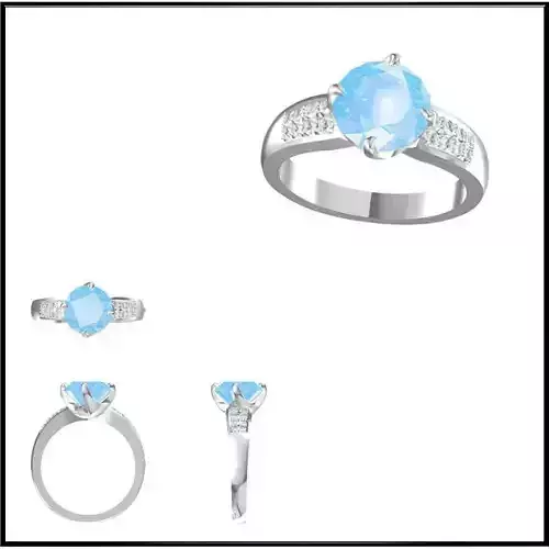 JCD Format Minimalist color stone rings cad cam jewelry design