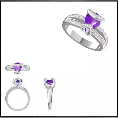 JCD Format Minimalist color stone rings cad cam jewelry