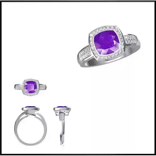 JCD Format Minimalist color stone rings jewelry files for sale