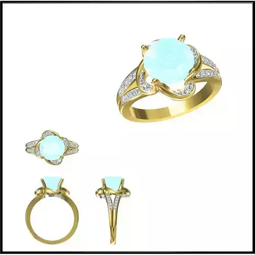 JCD Format Mens color stone rings jewelry cam