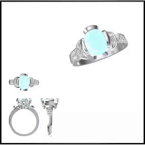 JCD Format Mens color stone rings jewelry cad cam masters