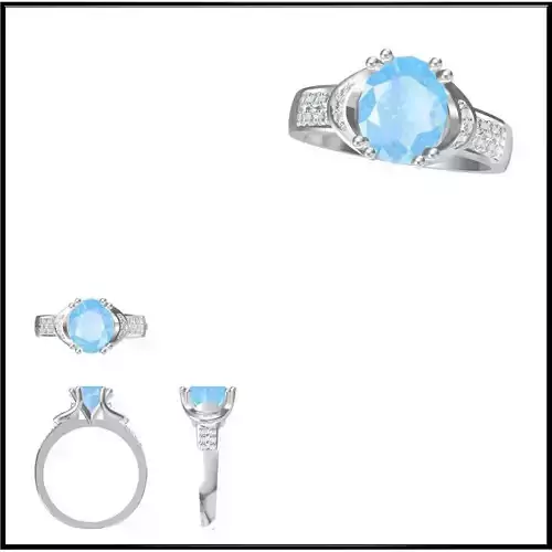 JCD Format Mens color stone rings 3d jewelry cad