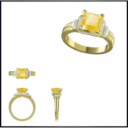 JCD Format Mens color stone rings 3d jewellery design course