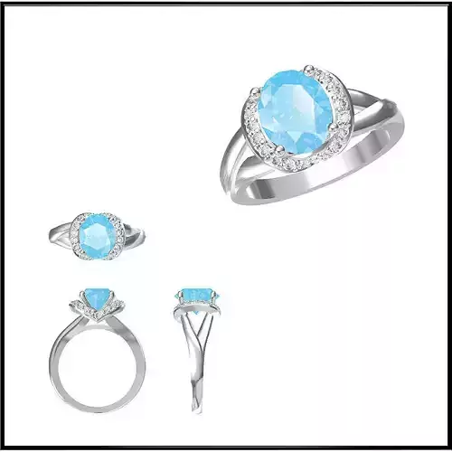 JCD Format Best color stone rings rhinoceros 3d jewelry design