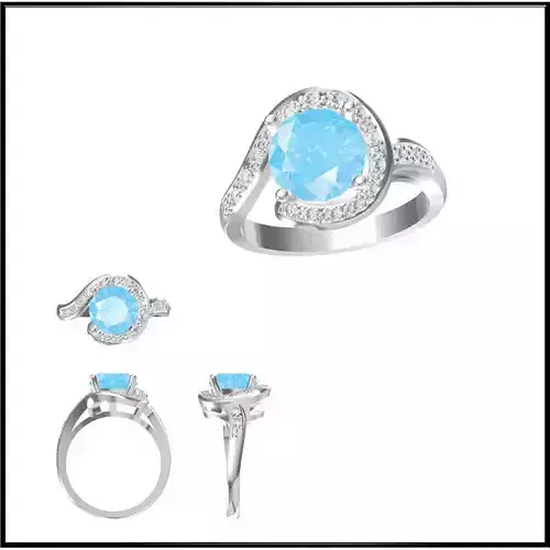 JCD Format Best color stone rings jewelry cad