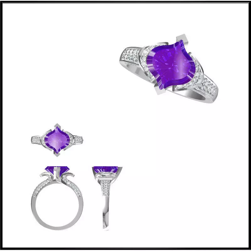JCD Format Best color stone rings for sale 3dm jewelry files 3D print model