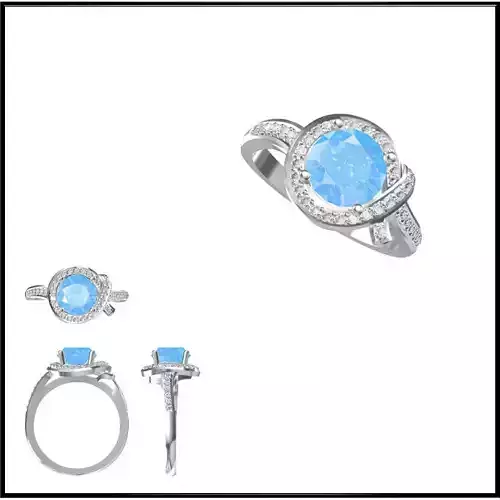 JCD Format Best color stone rings jewellery design