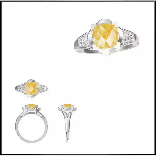JCD Format Best color stone rings cad color stone ring design
