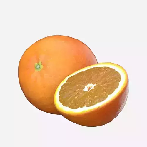 Orange Fruit 3D model Photoscan Low-poly 3D model
