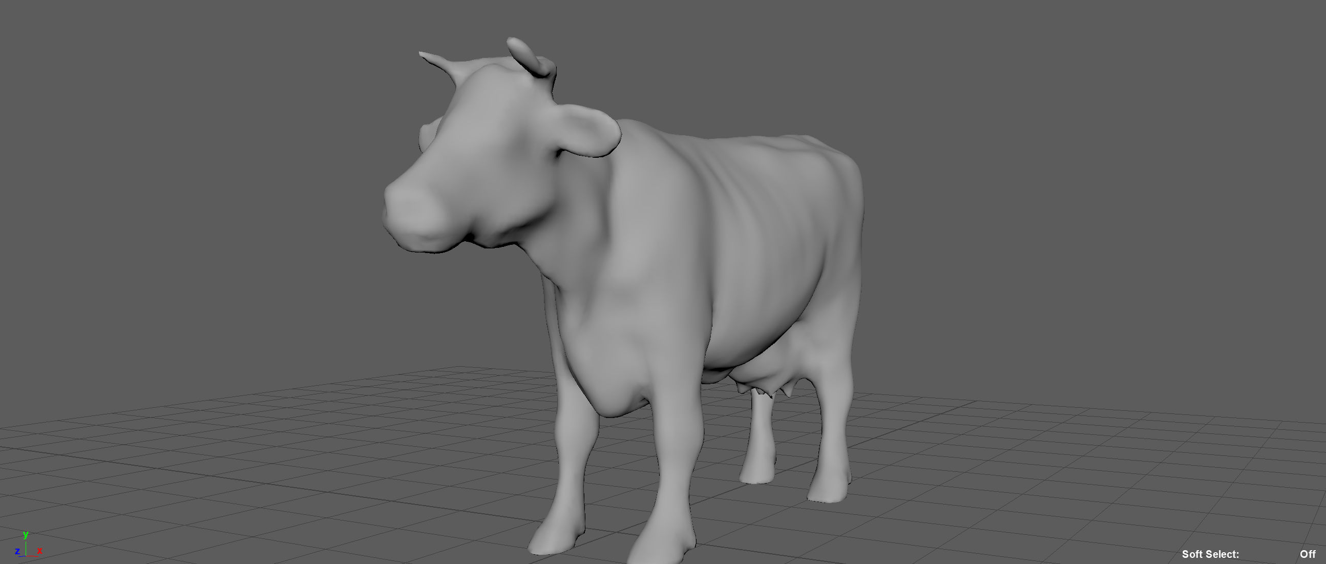 WHITE COW Low-poly 3D model_5
