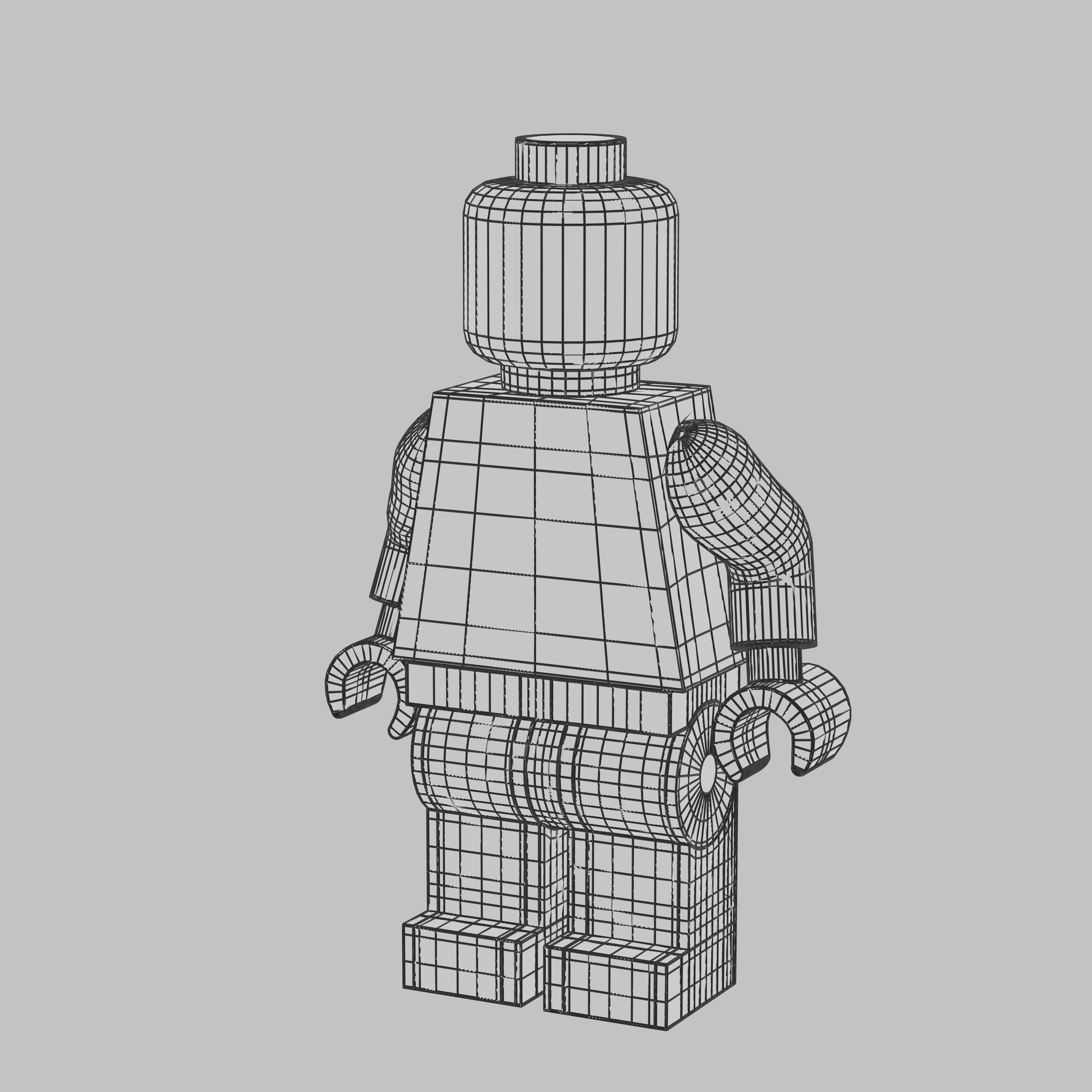 RIGGED Lego Minifigure 3D model_3