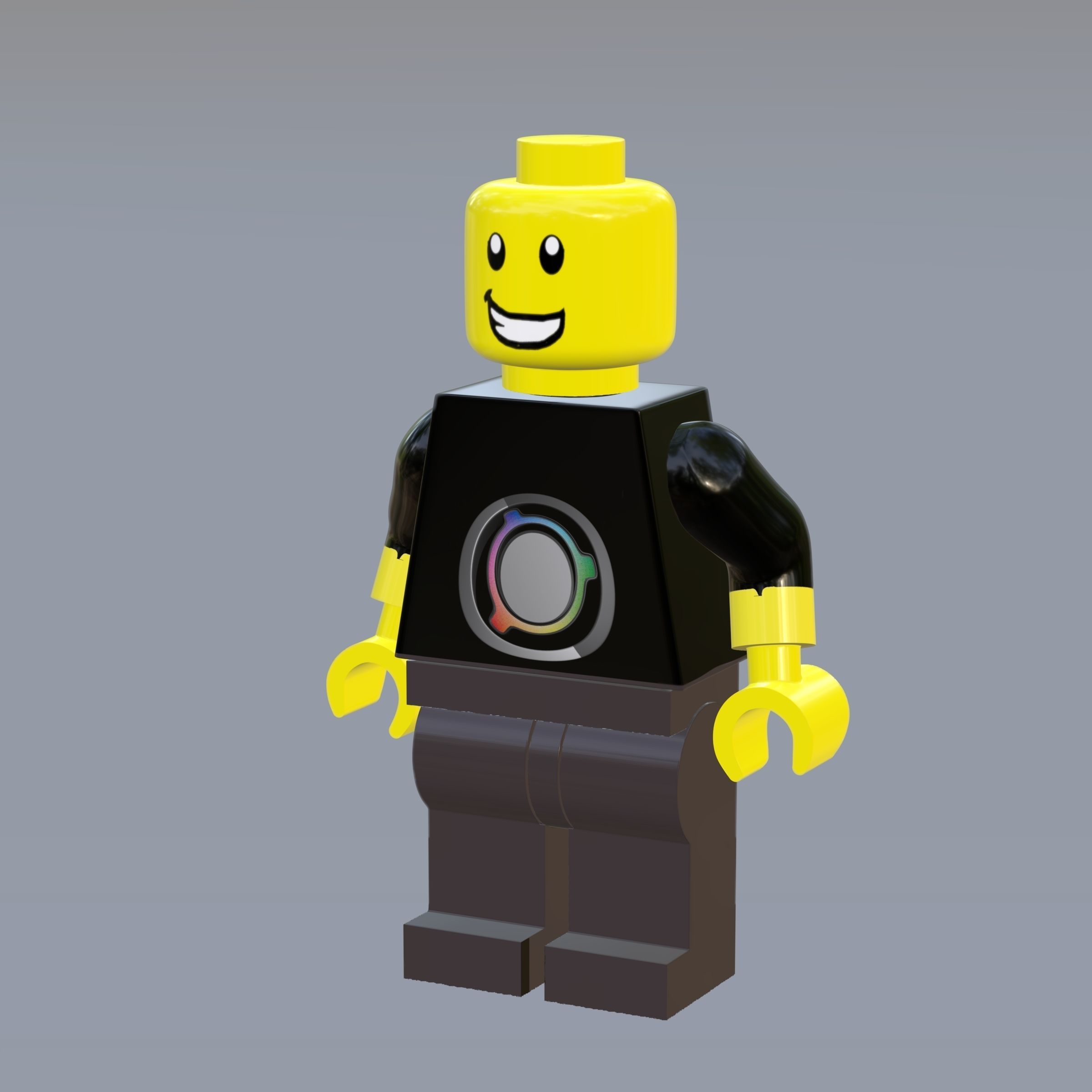 RIGGED Lego Minifigure 3D model_2