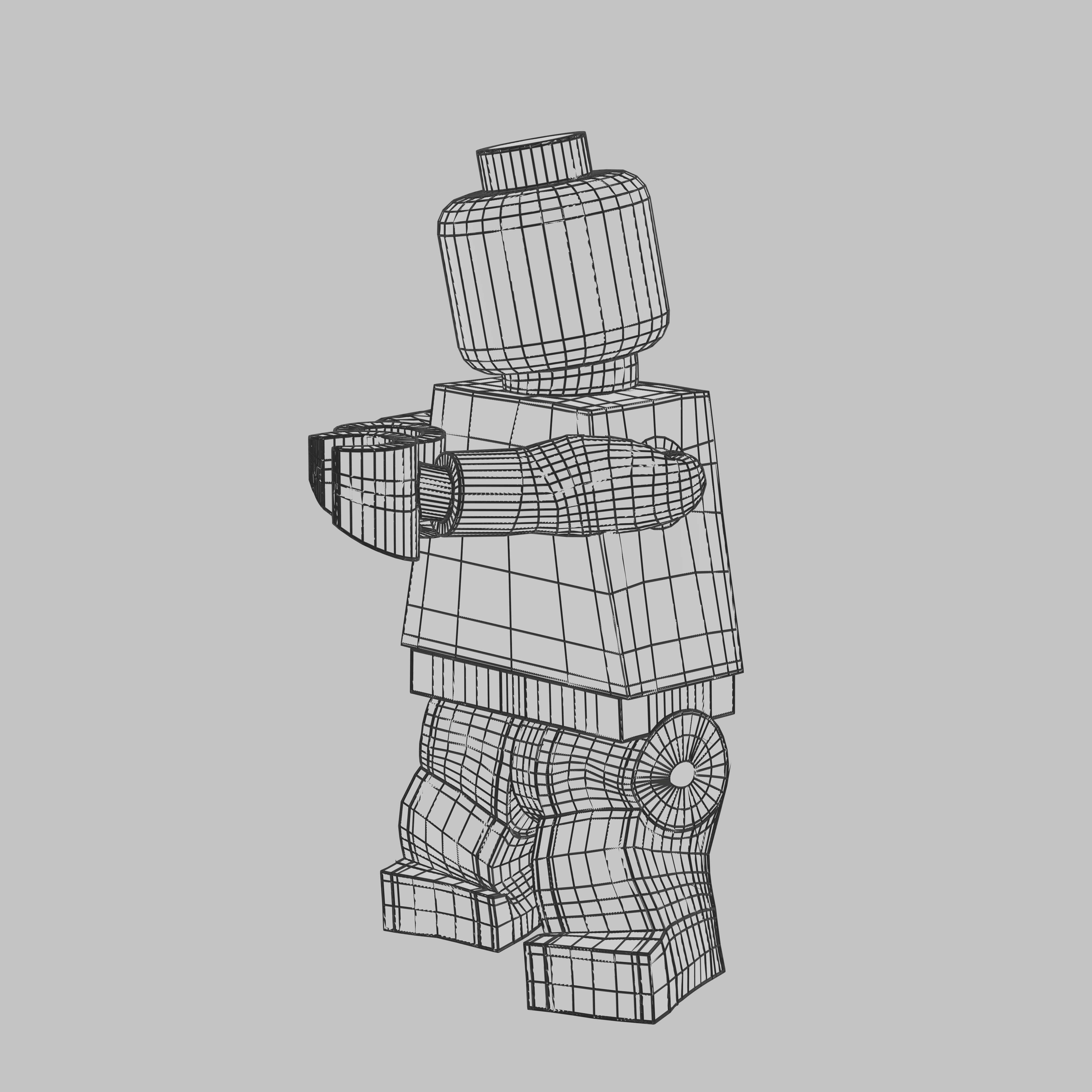 RIGGED Lego Minifigure 3D model_1
