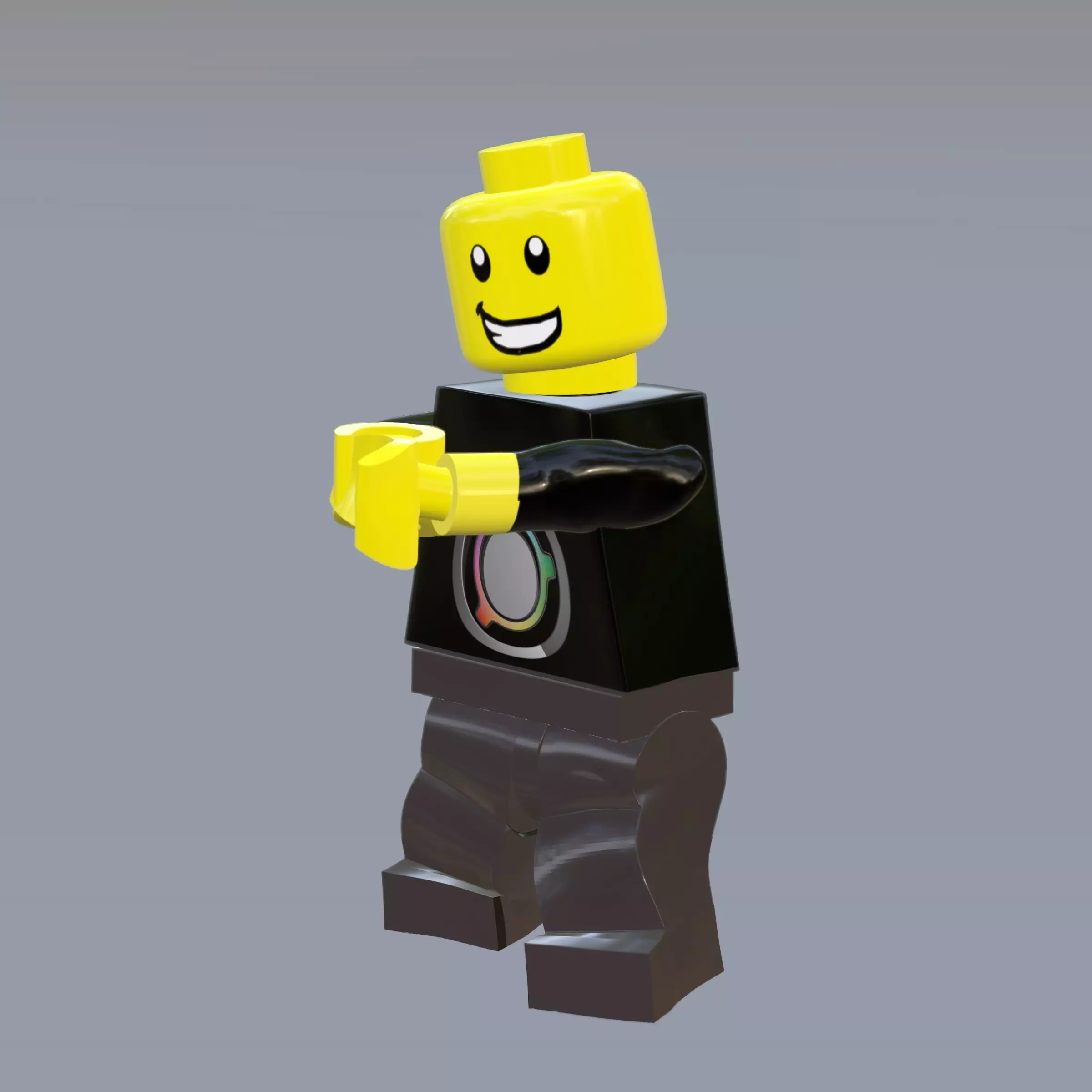 RIGGED Lego Minifigure 3D model_0