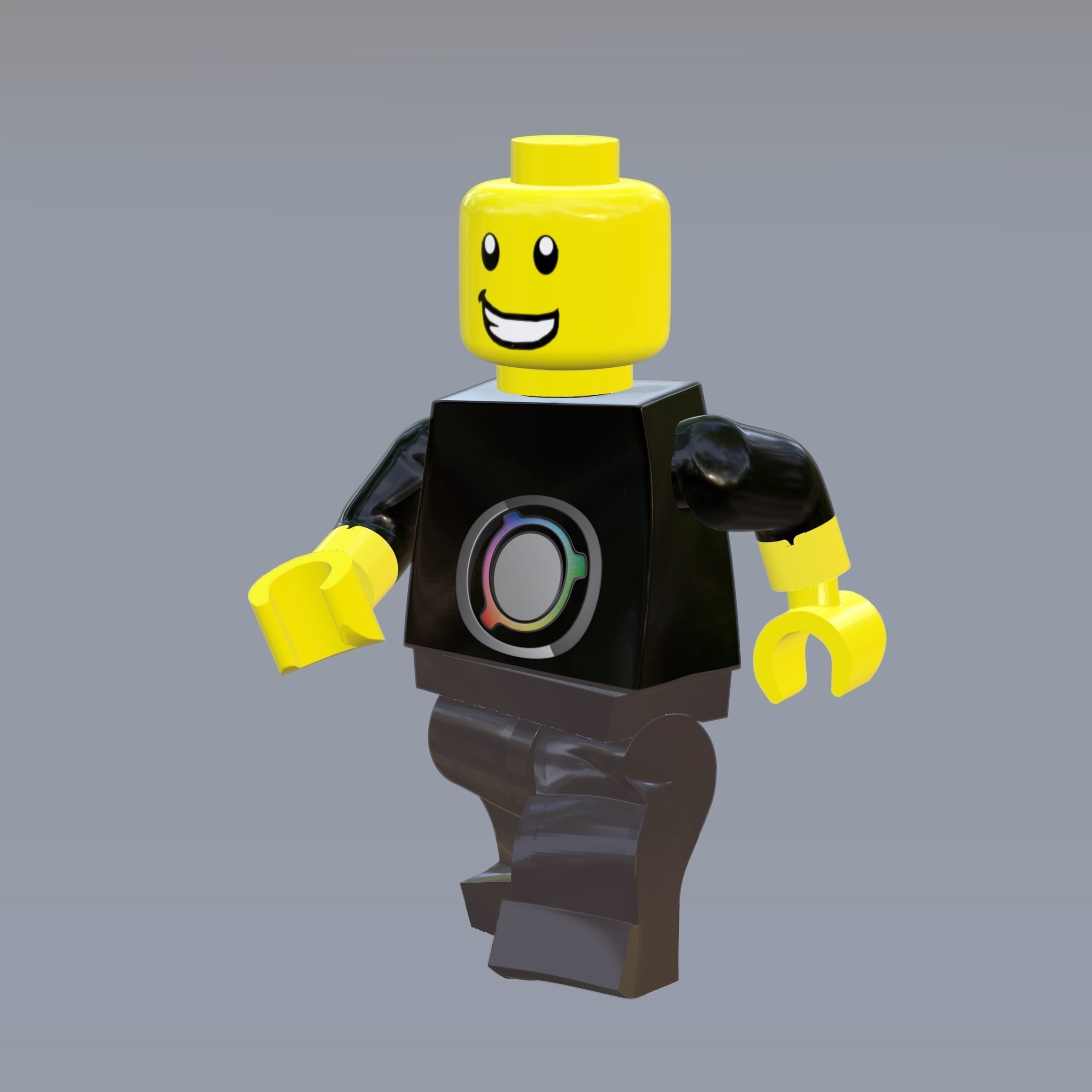 RIGGED Lego Minifigure 3D model_8