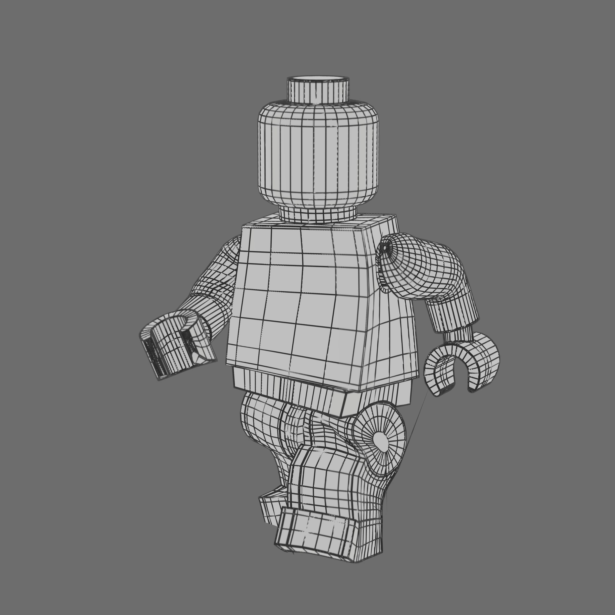 RIGGED Lego Minifigure 3D model_9