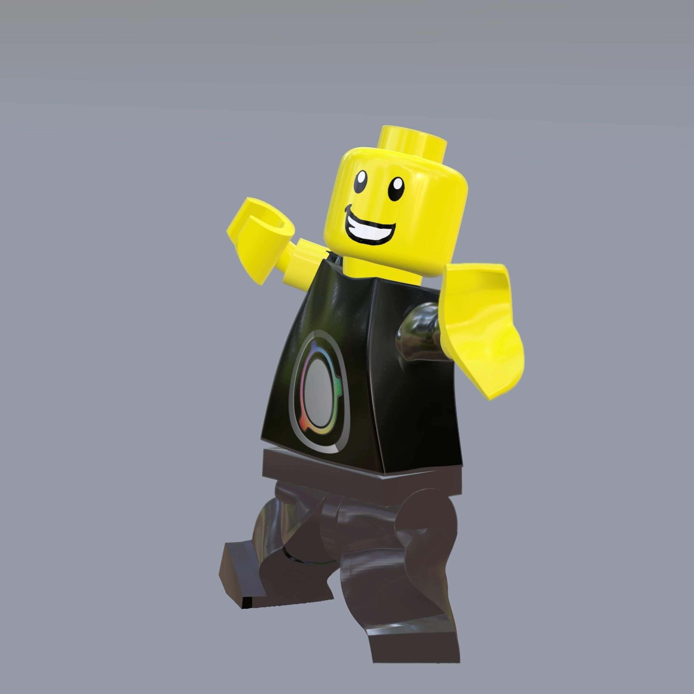 RIGGED Lego Minifigure 3D model_6
