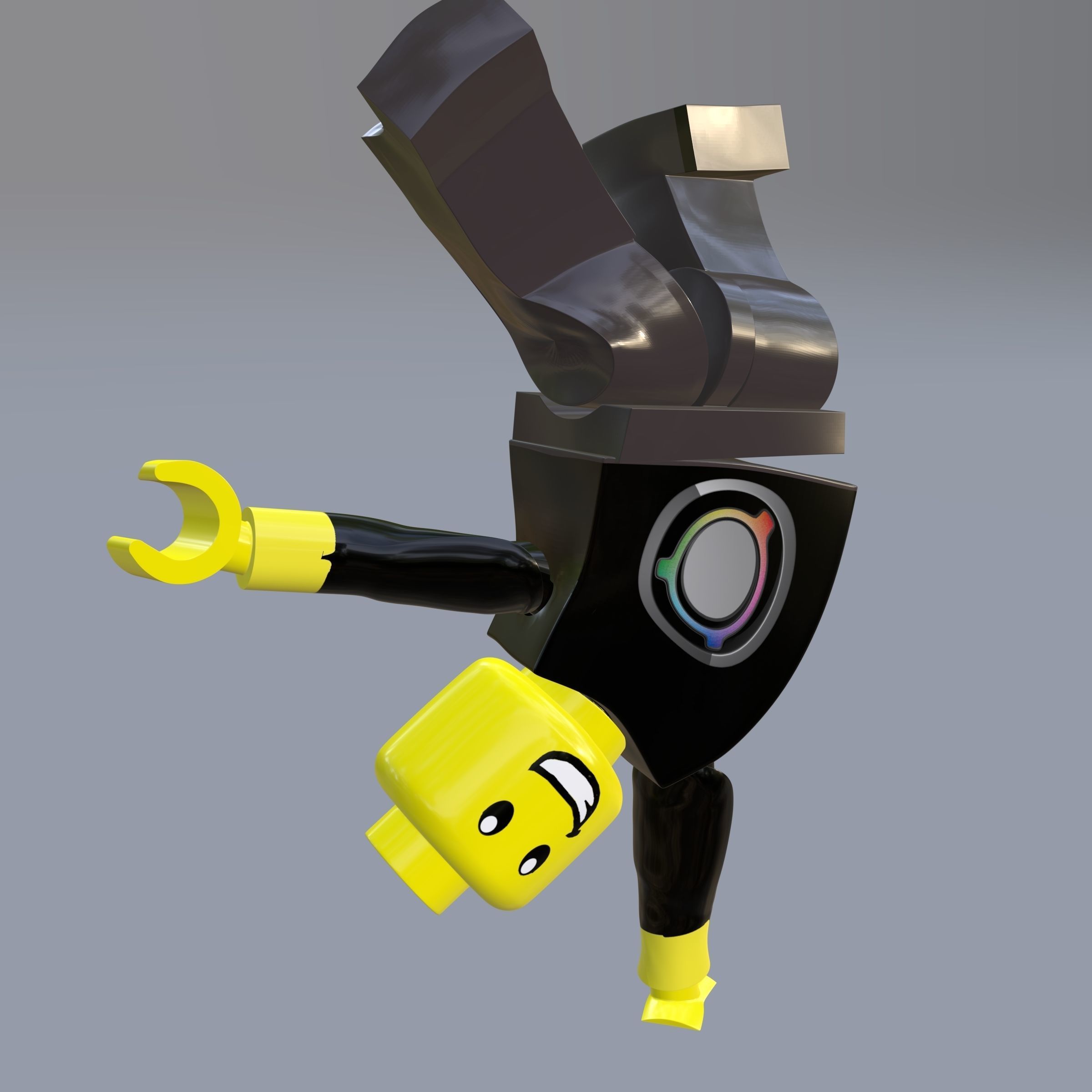 RIGGED Lego Minifigure 3D model_4