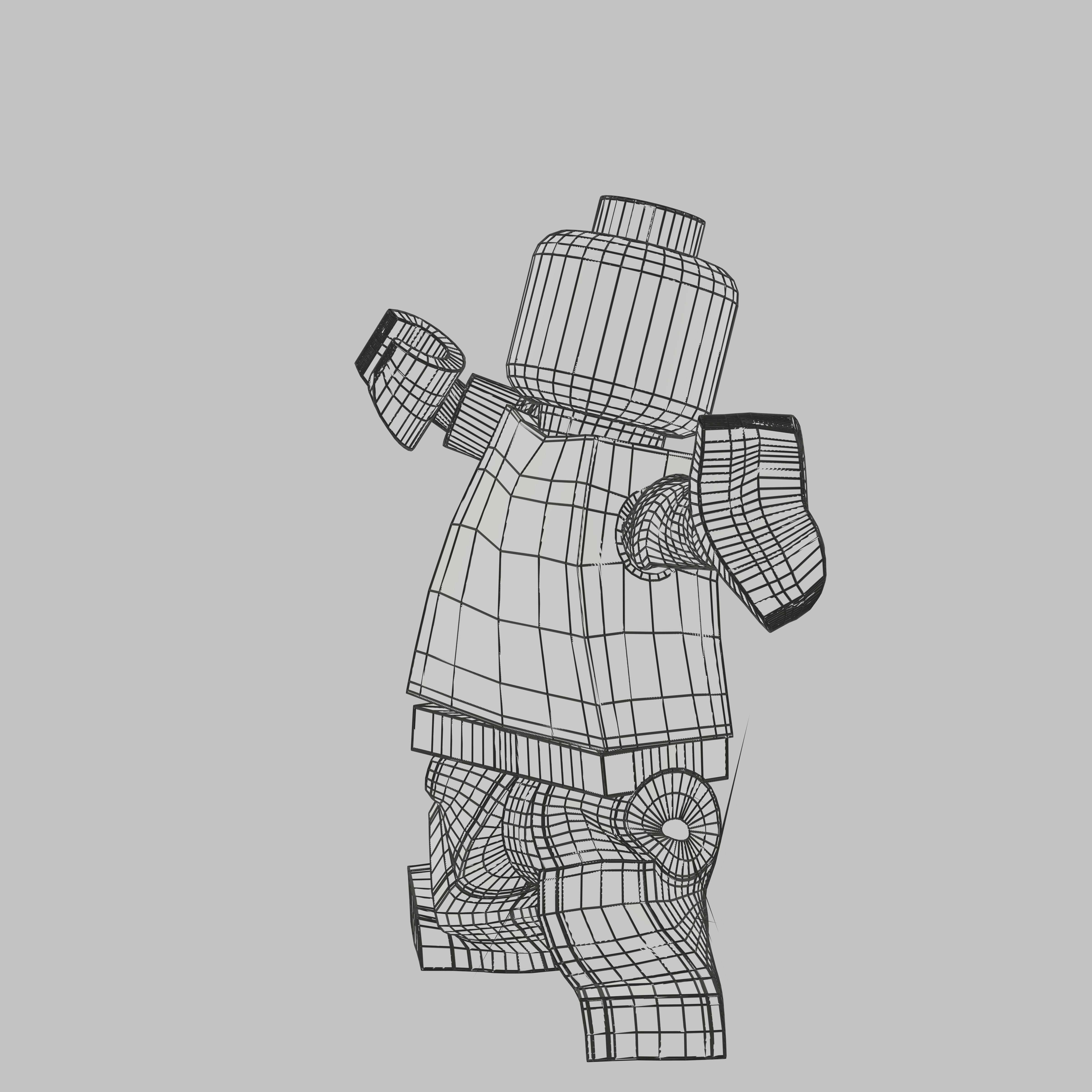 RIGGED Lego Minifigure 3D model_7