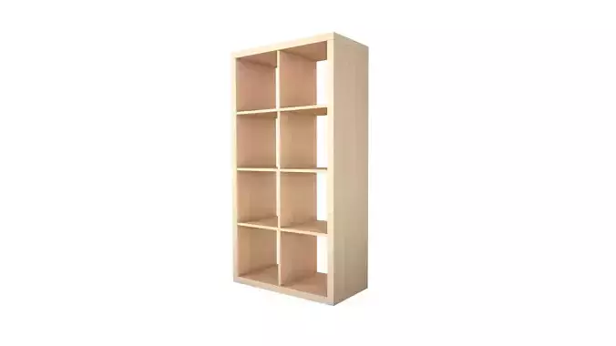 Kallax wooden bookcase with four shelves