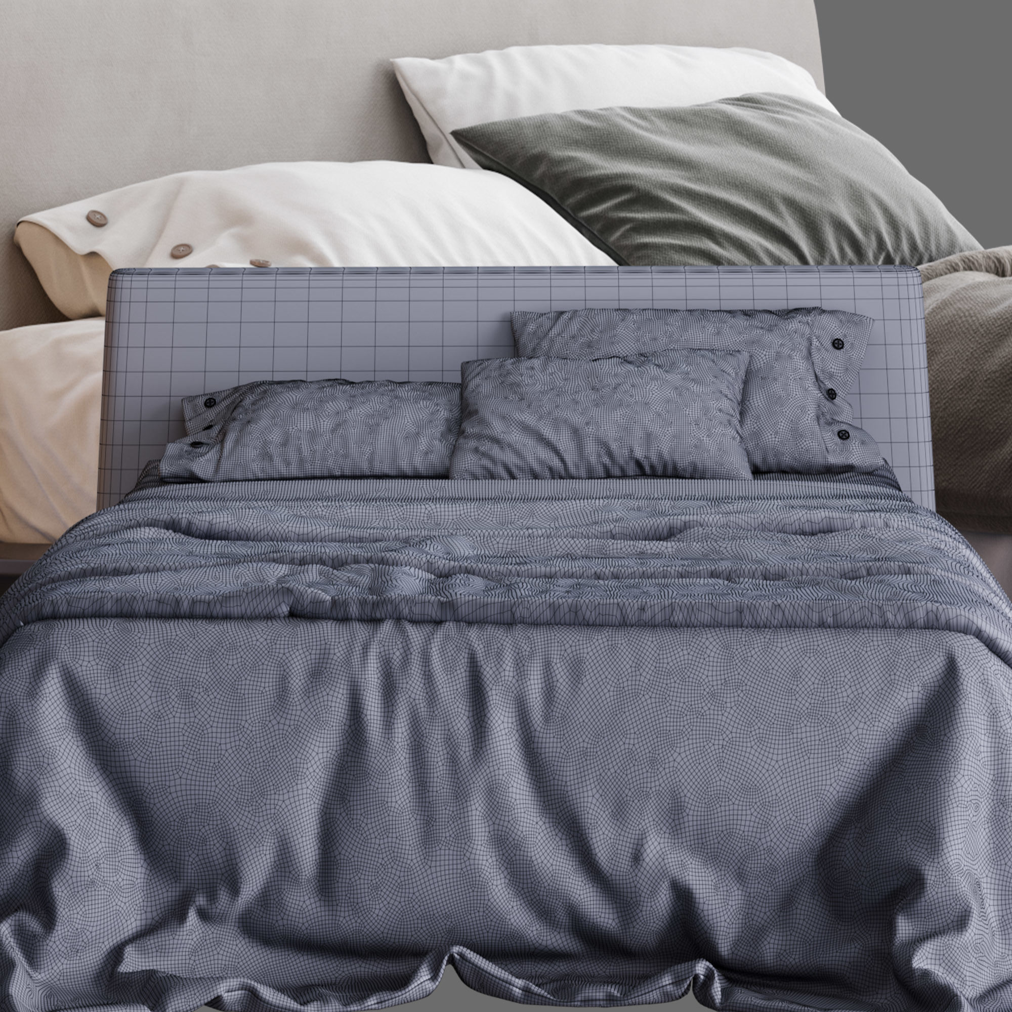 Alf Dafre bed Xilo  3D model_2