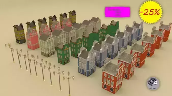 Buildings and Street light Poles