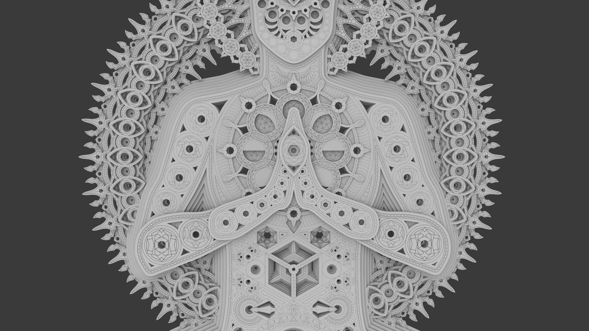 3D Wall sculpture - Eternal Being 3D print model_5