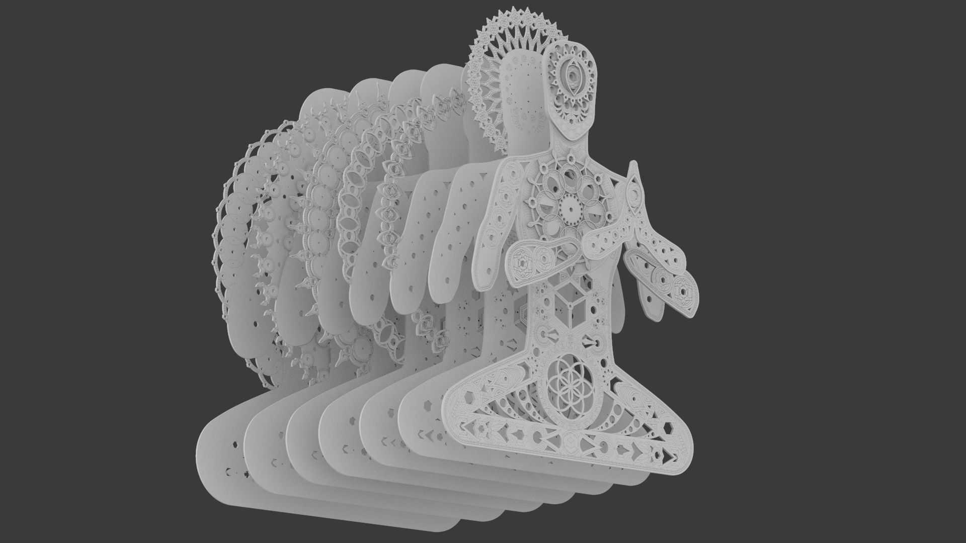 3D Wall sculpture - Eternal Being 3D print model_12