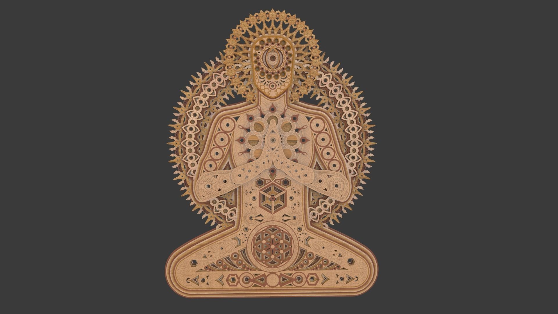 3D Wall sculpture - Eternal Being 3D print model_14