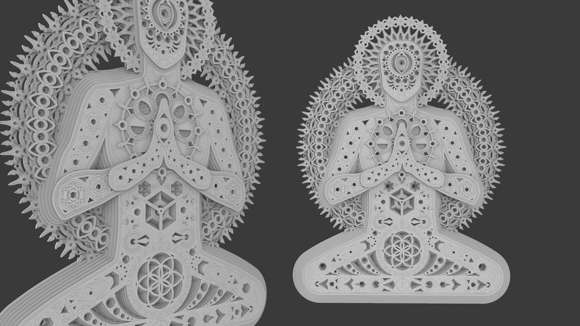 3D Wall sculpture - Eternal Being 3D print model_13
