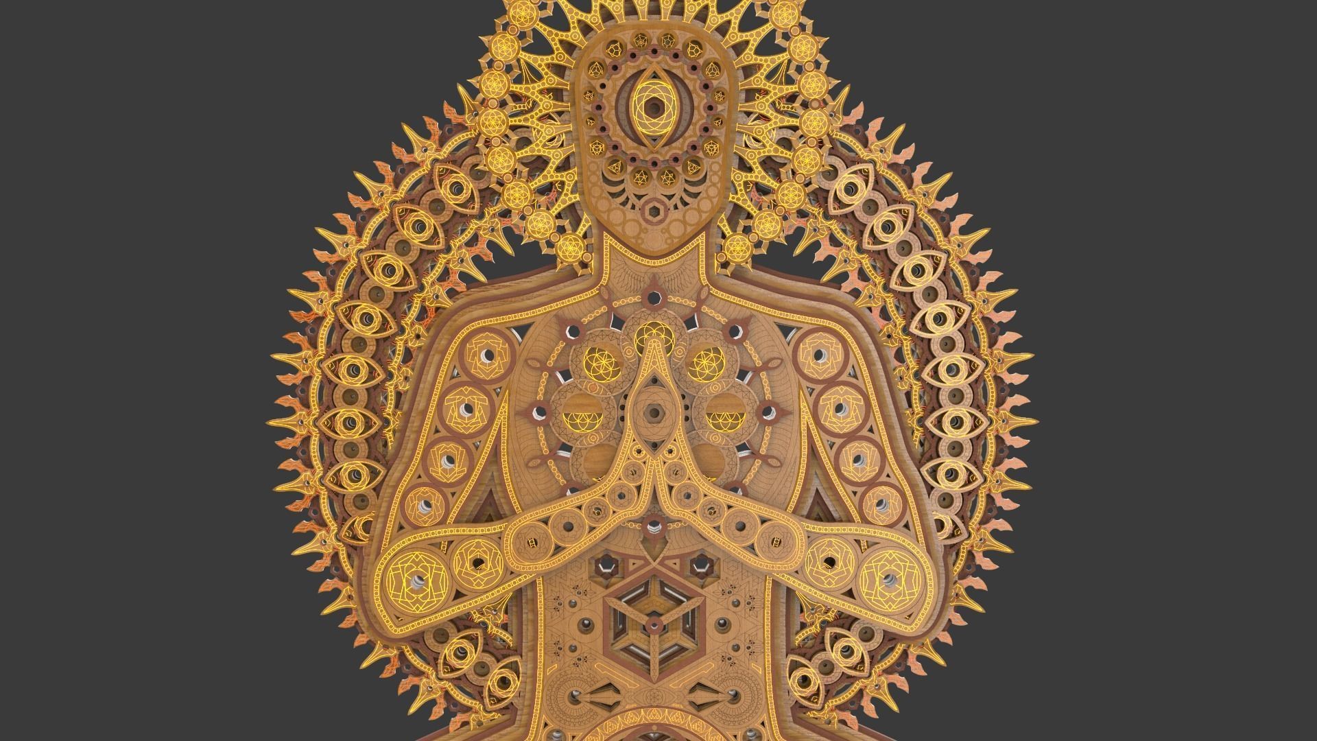 3D Wall sculpture - Eternal Being 3D print model_3
