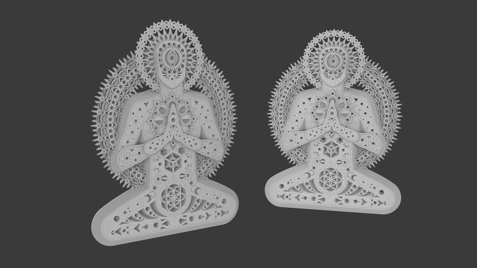 3D Wall sculpture - Eternal Being 3D print model_4