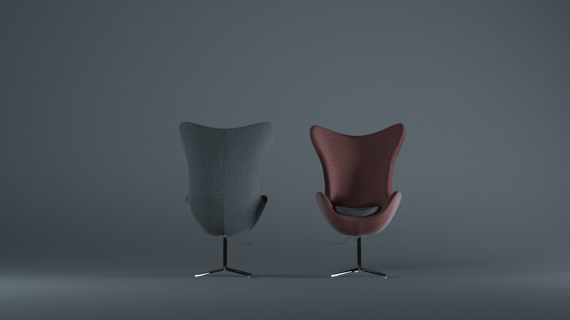 Realistic chair model with 3 materials 3D model_3