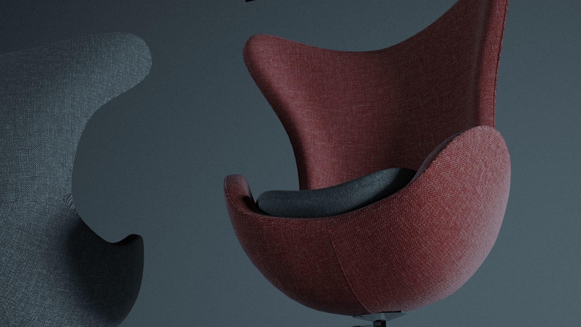 Realistic chair model with 3 materials 3D model_4