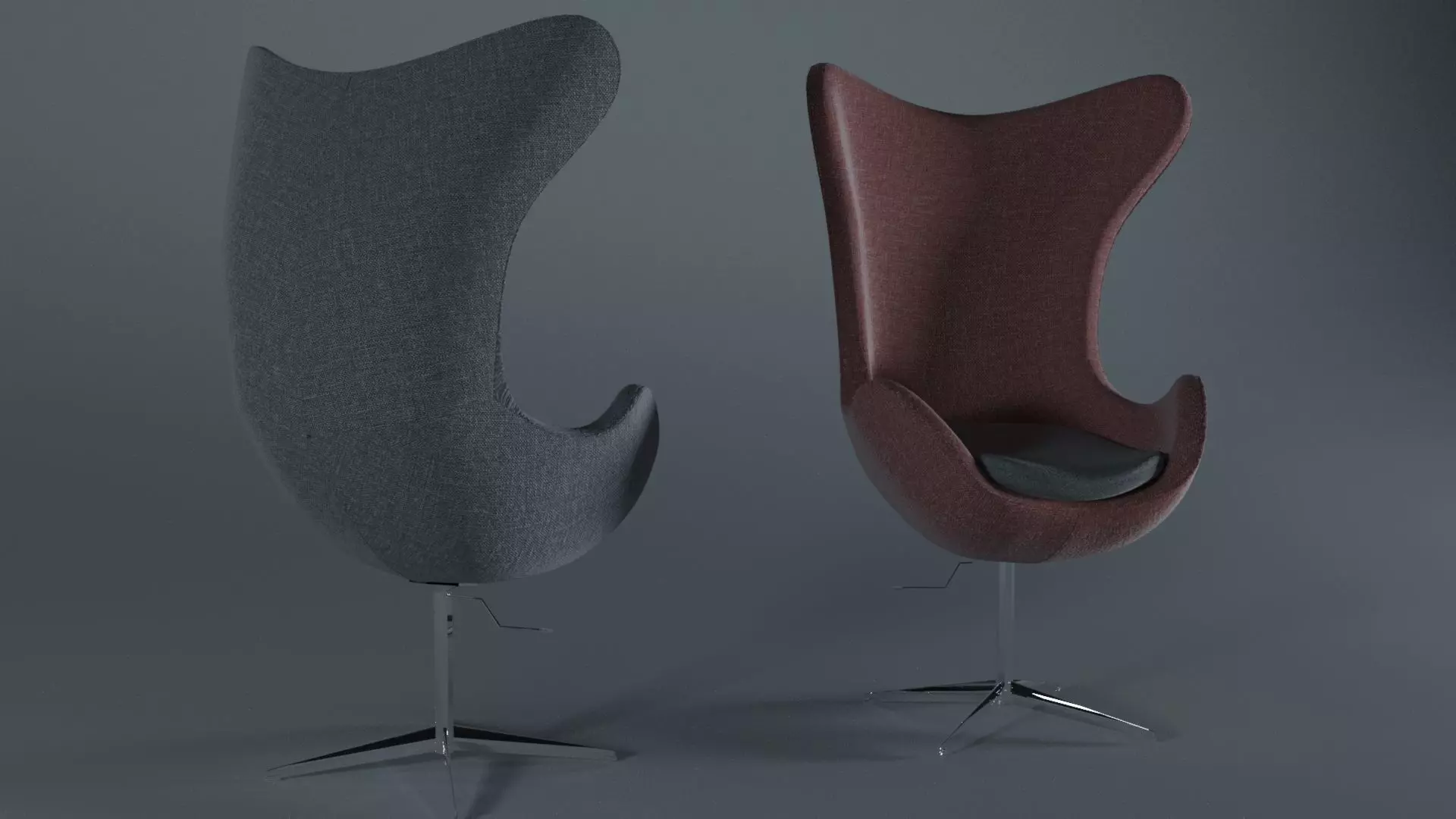 Realistic chair model with 3 materials 3D model_0