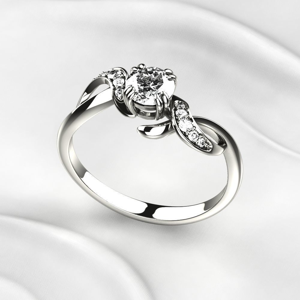 Fashion Golden Ring 3D print model_6