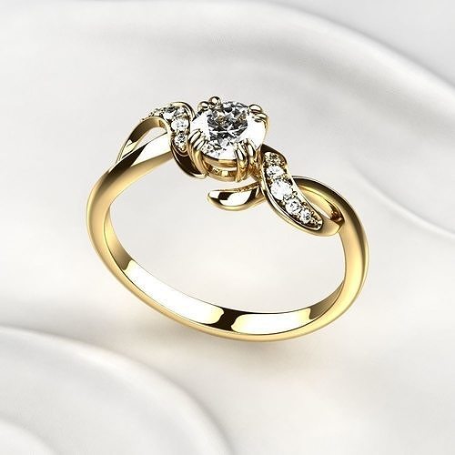 Fashion Golden Ring 3D print model