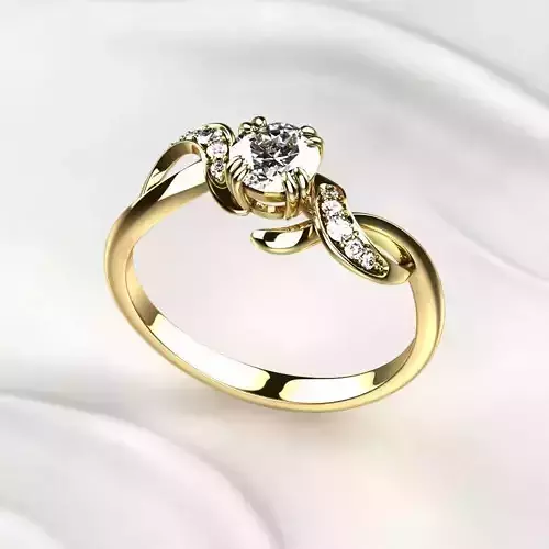 Fashion Golden Ring 3D print model