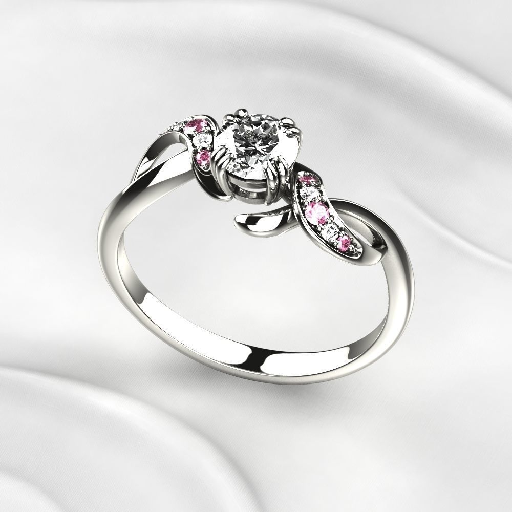 Fashion Golden Ring 3D print model_7