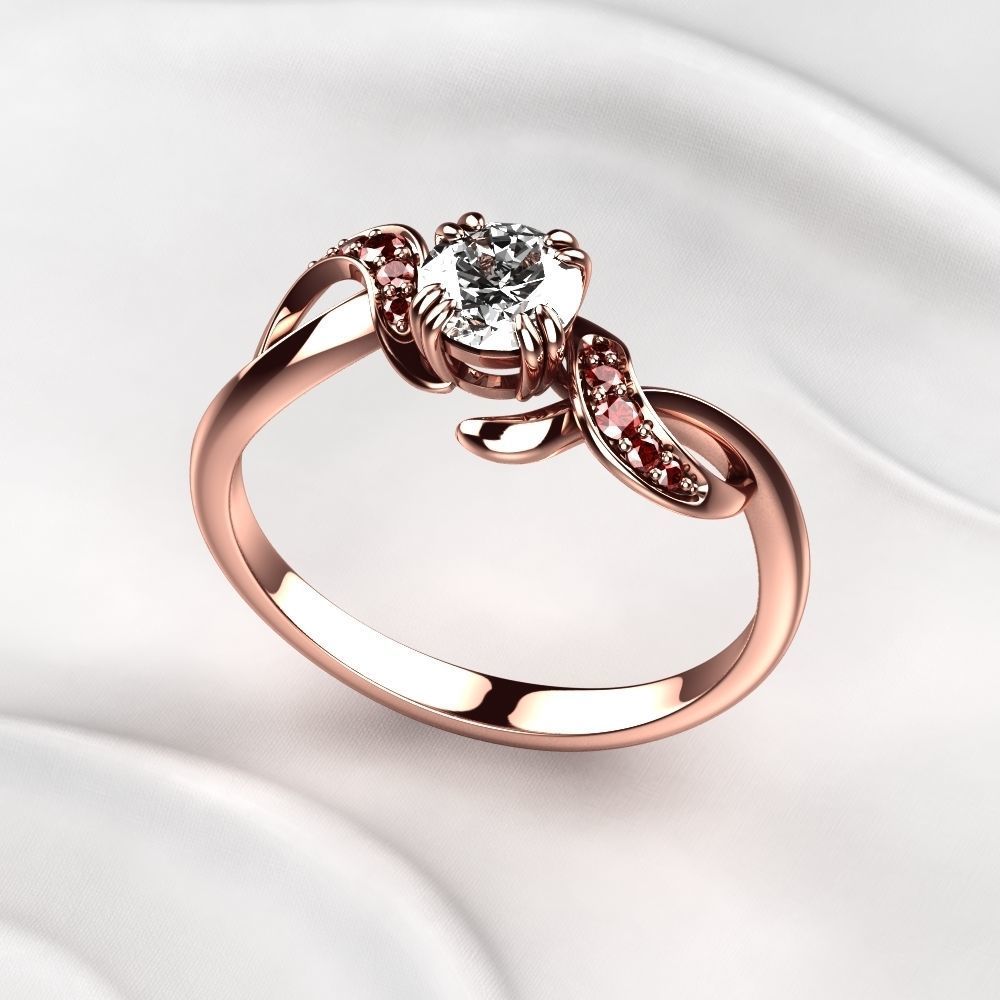 Fashion Golden Ring 3D print model_4