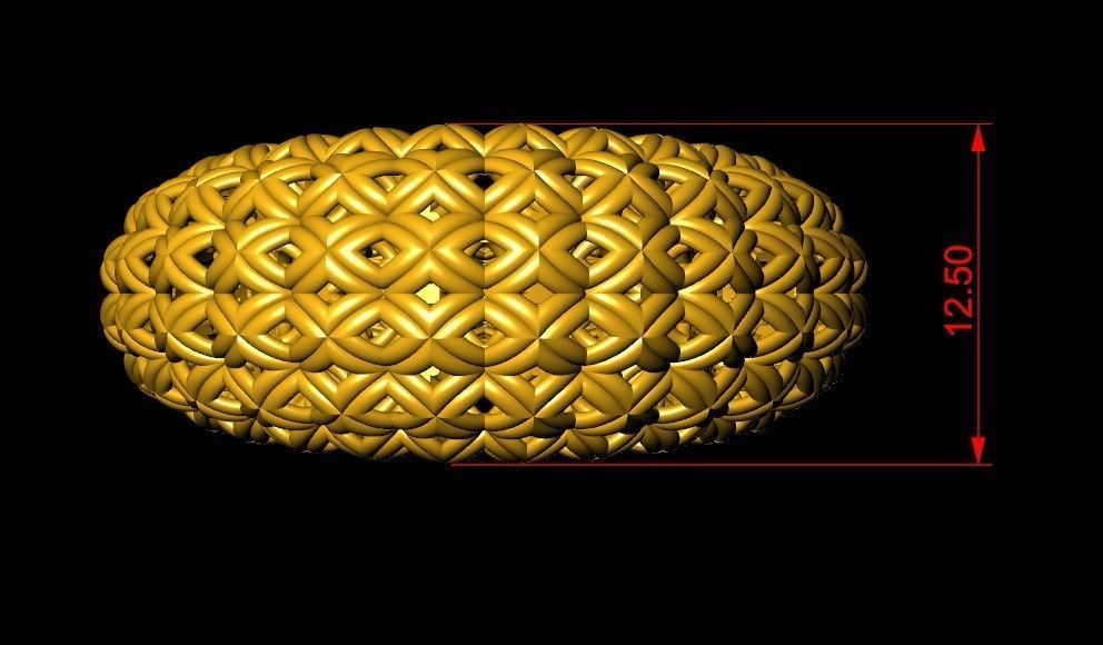 Pattern Ring 01 3D print model_6