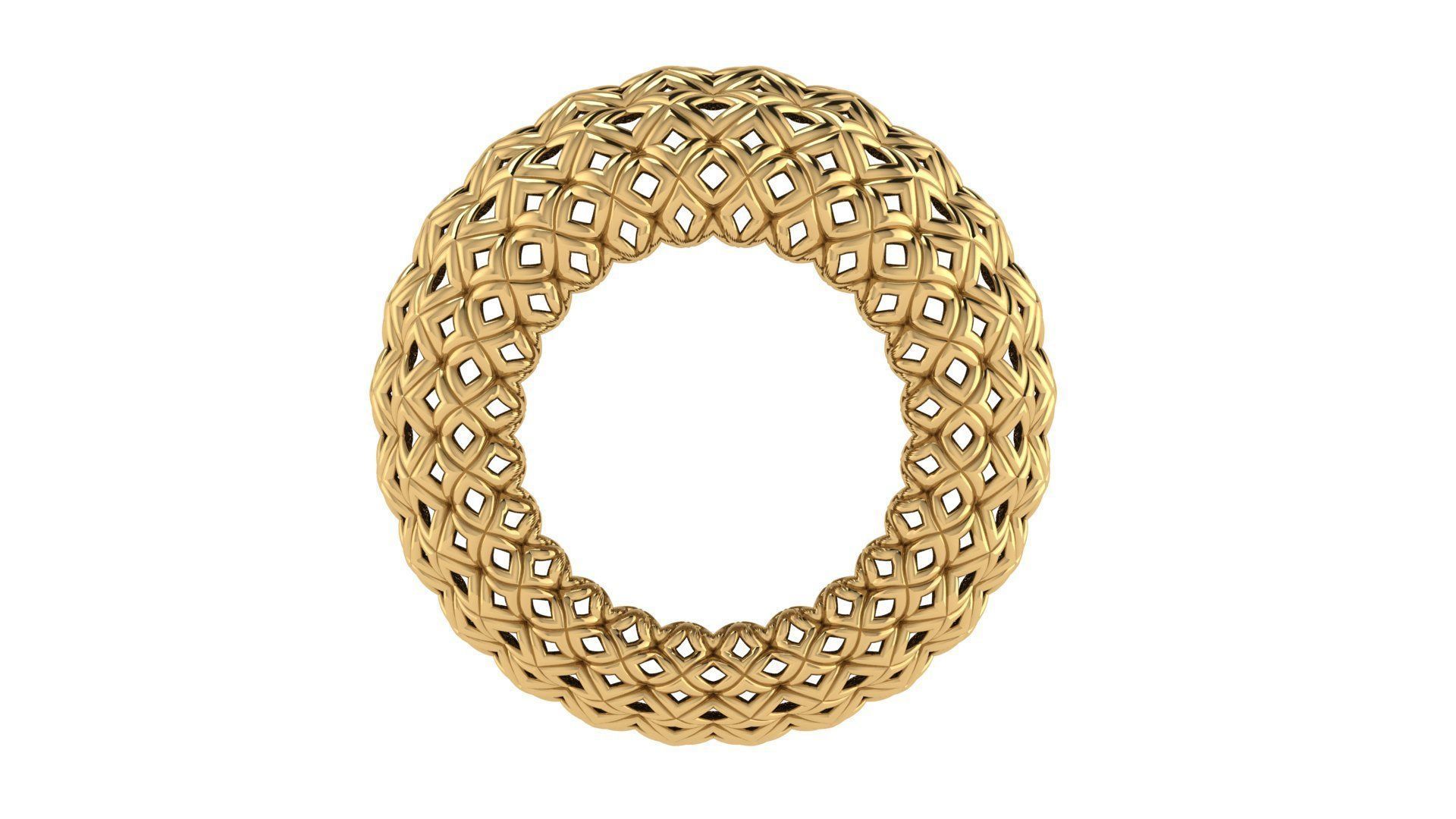 Pattern Ring 01 3D print model_2